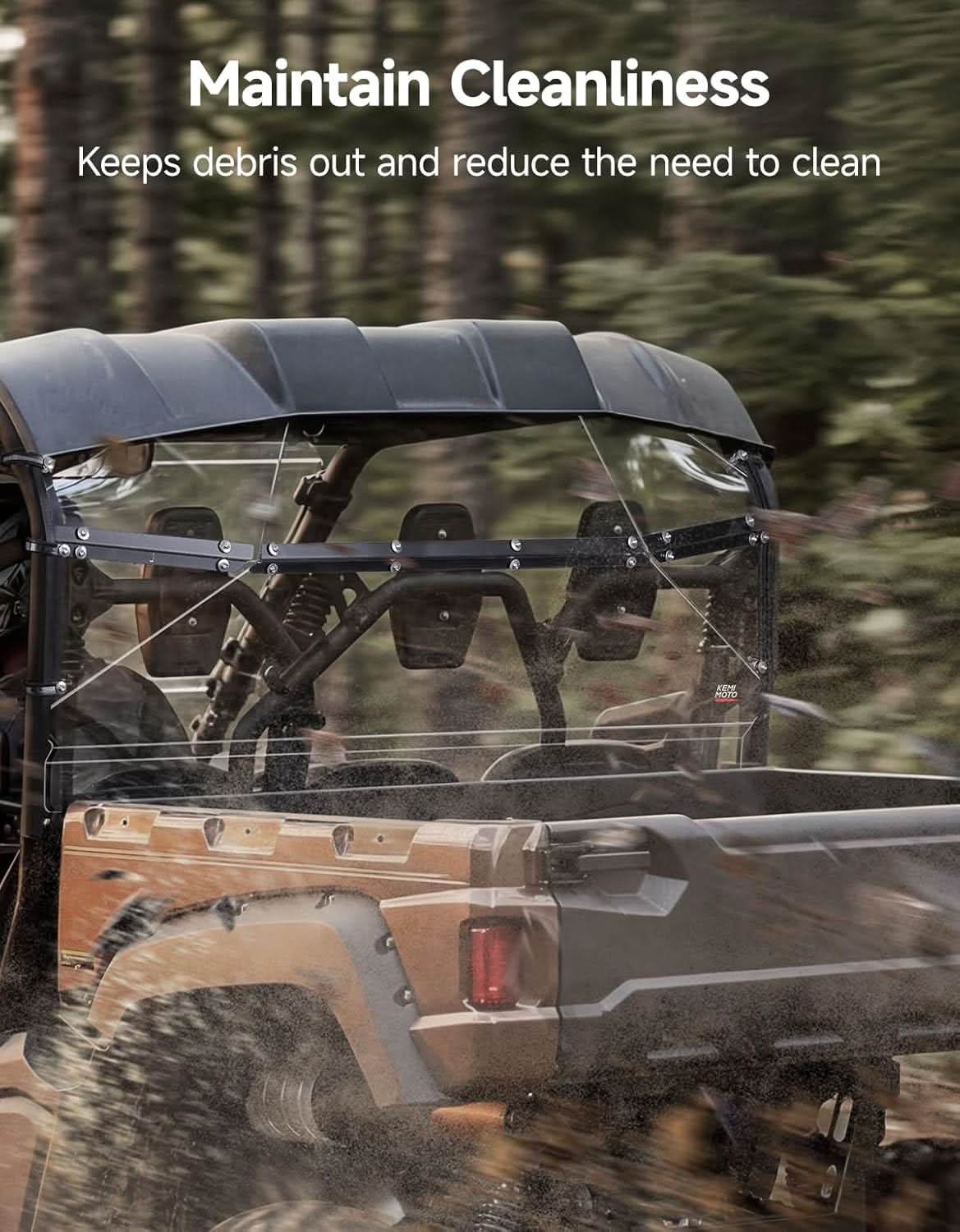 UTV Rear Windshield For Yamaha Viking - Kemimoto