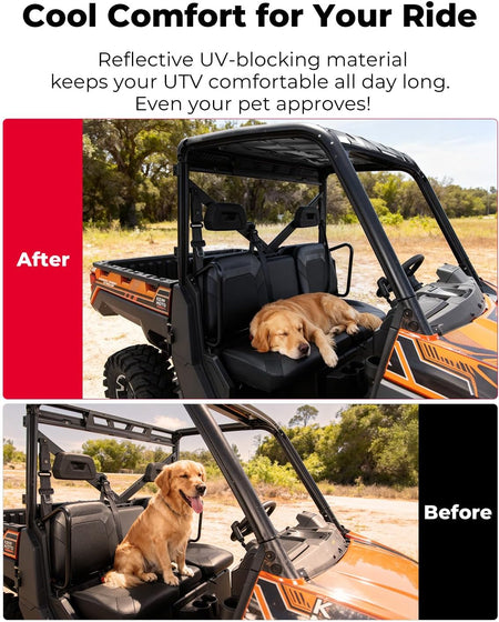 Plastic Hard Roof 3-Seat for Polaris Ranger XP 1000/ 1000/ XP 900 - Kemimoto