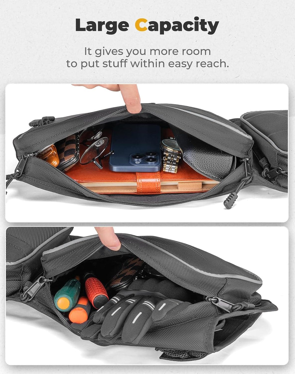 Front Door Bag for Polaris RZR XP 1000/4 1000 2024-2025 - Kemimoto