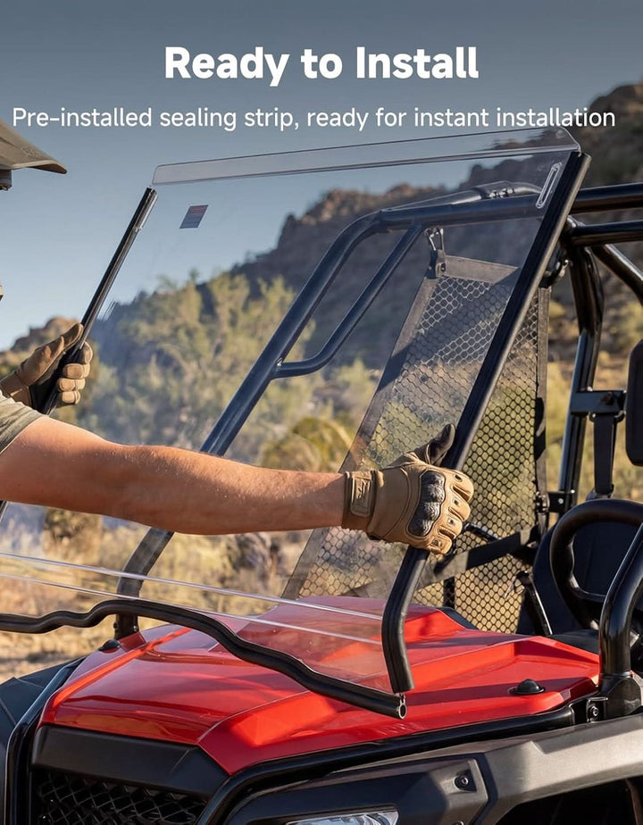 UTV Quick Install Front Windshield For Pioneer 520/500