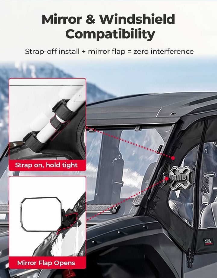 Upgraded Soft Upper Doors For Kawasaki Teryx KRX 4 1000
