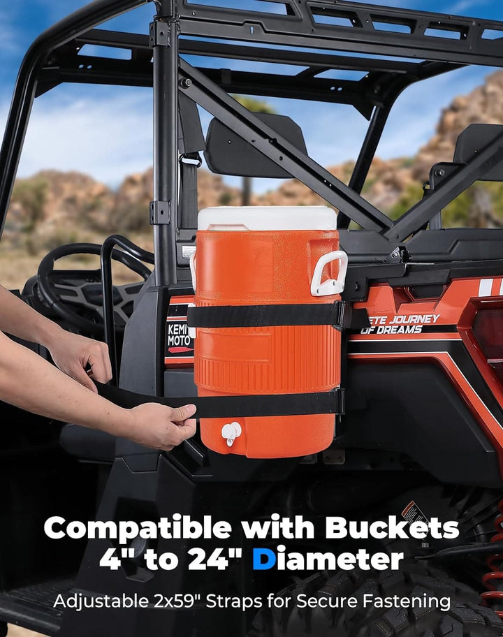 Steel Water Cooler Rack for Ranger General UTVs - Kemimoto