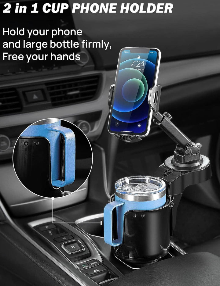JOYTUTUS Cup Holder Phone Mount for Car - Kemimoto