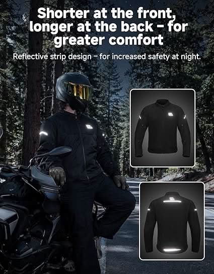 Men’s Mesh Jacket with CE Armor For Motorcycle Riding - Kemimoto