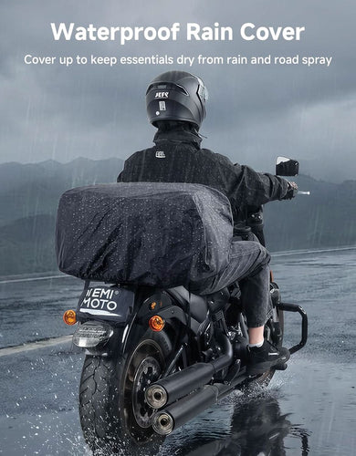 60–80L Expandable Tail Bag For Motorcycle Travel - Kemimoto