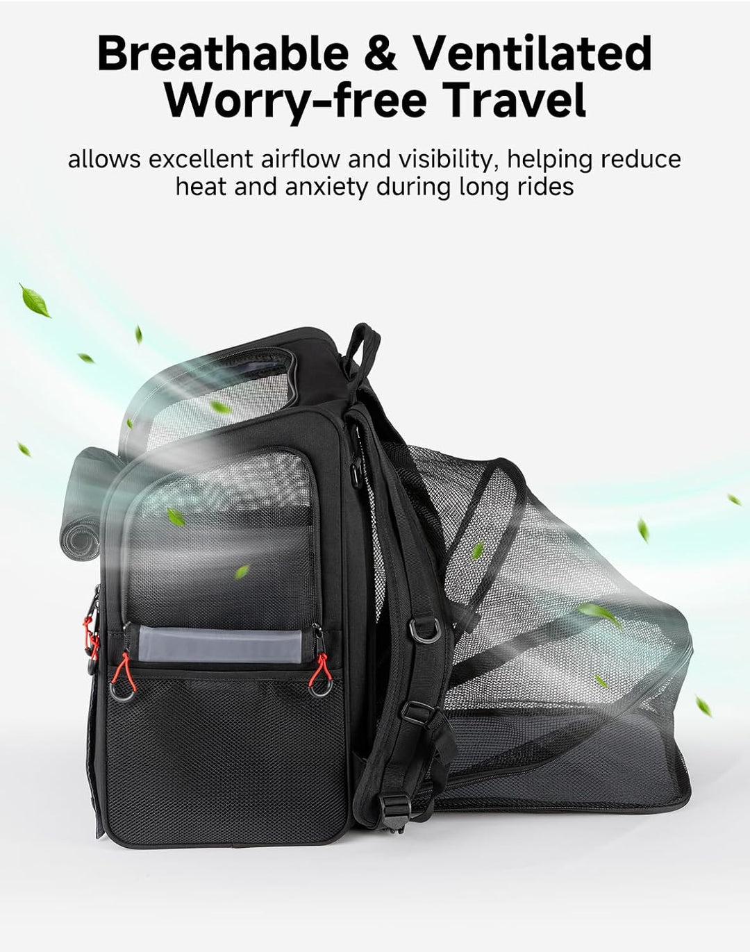 Expandable Motorcycle Dog Carrier for Small Dogs & Cat