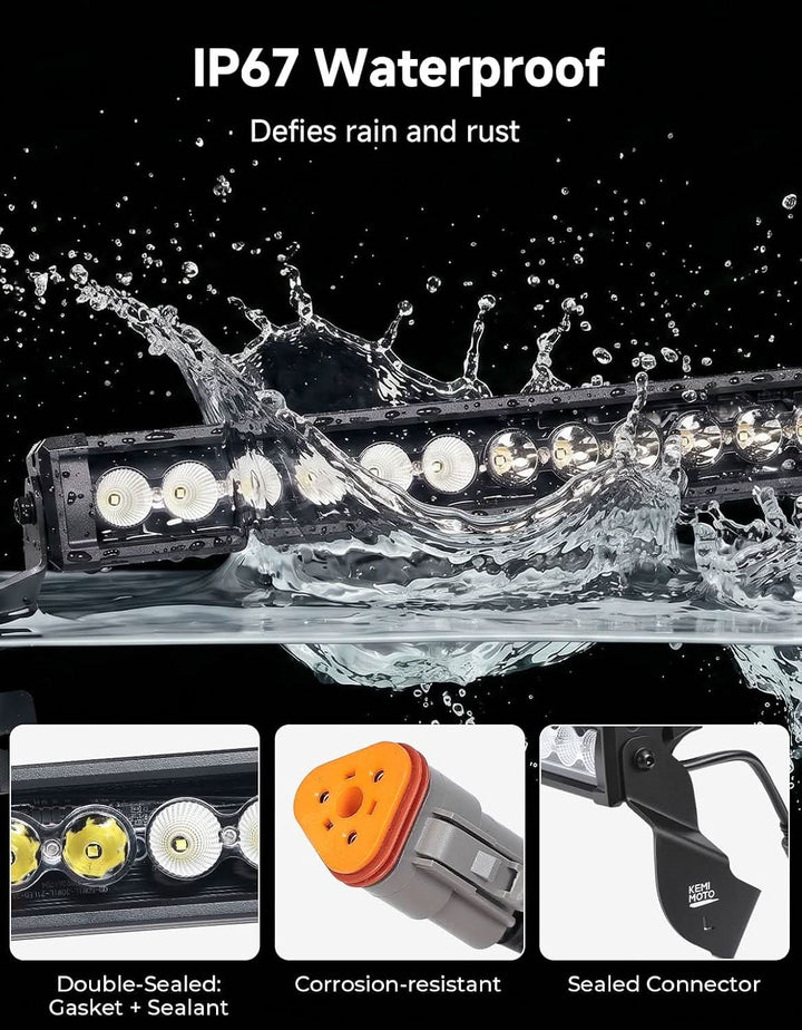 50" Multi-Color Curved LED Light Bar Kit for Polaris Ranger 1000 / XP 1000 / Crew