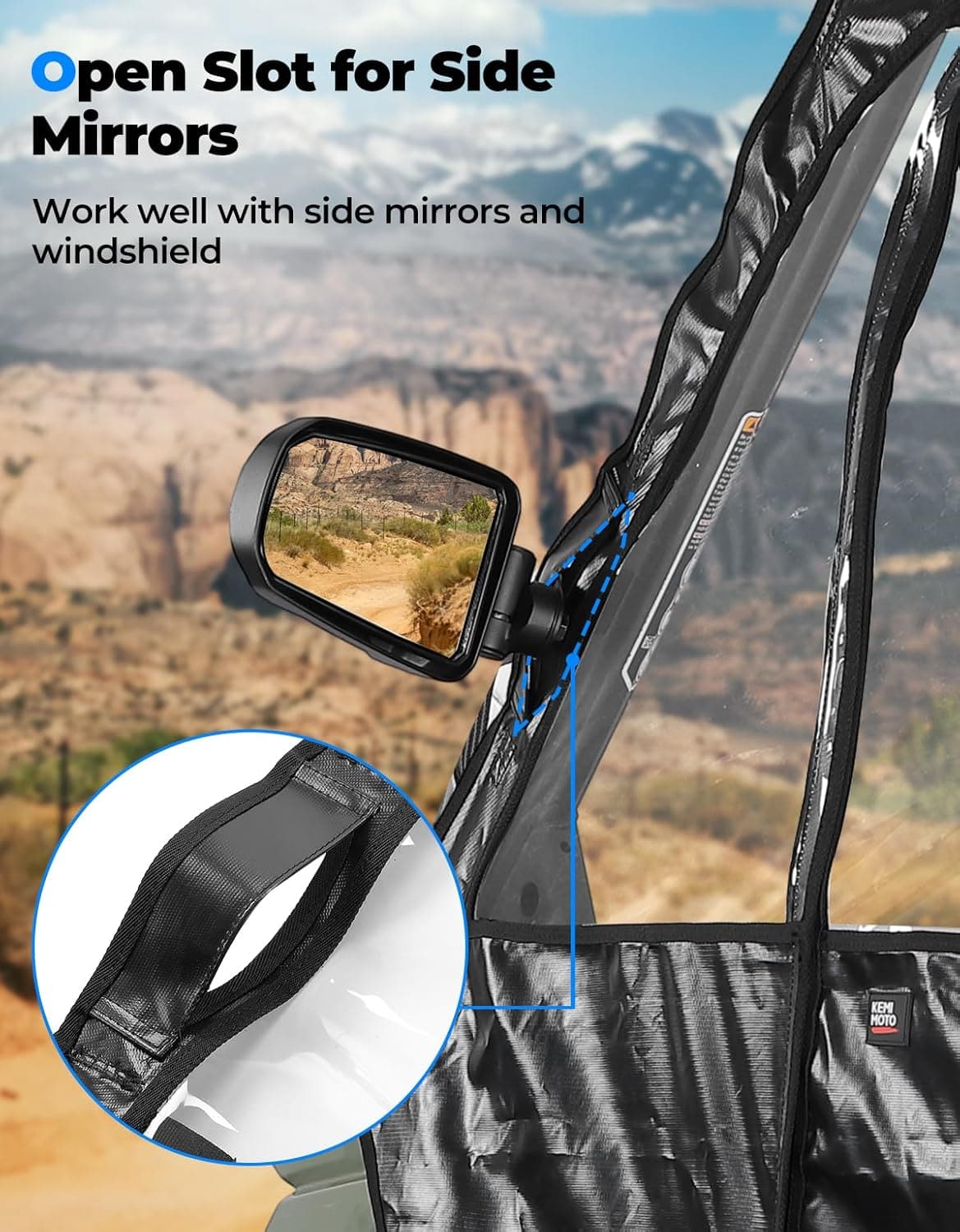 UTV Cab Enclosure for Polaris Ranger XP 1000 Crew 2019-2024 - Kemimoto