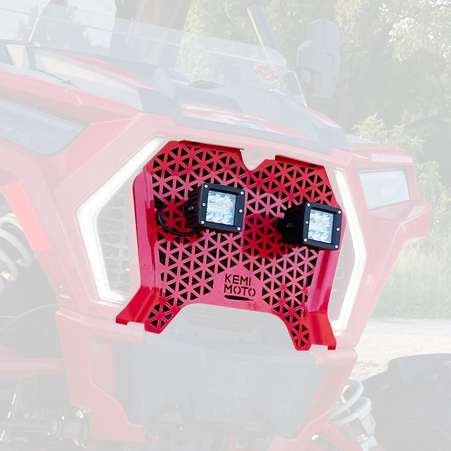 UTV Metal Front Grill Light for Polaris RZR XP 1000/Turbo - Kemimoto