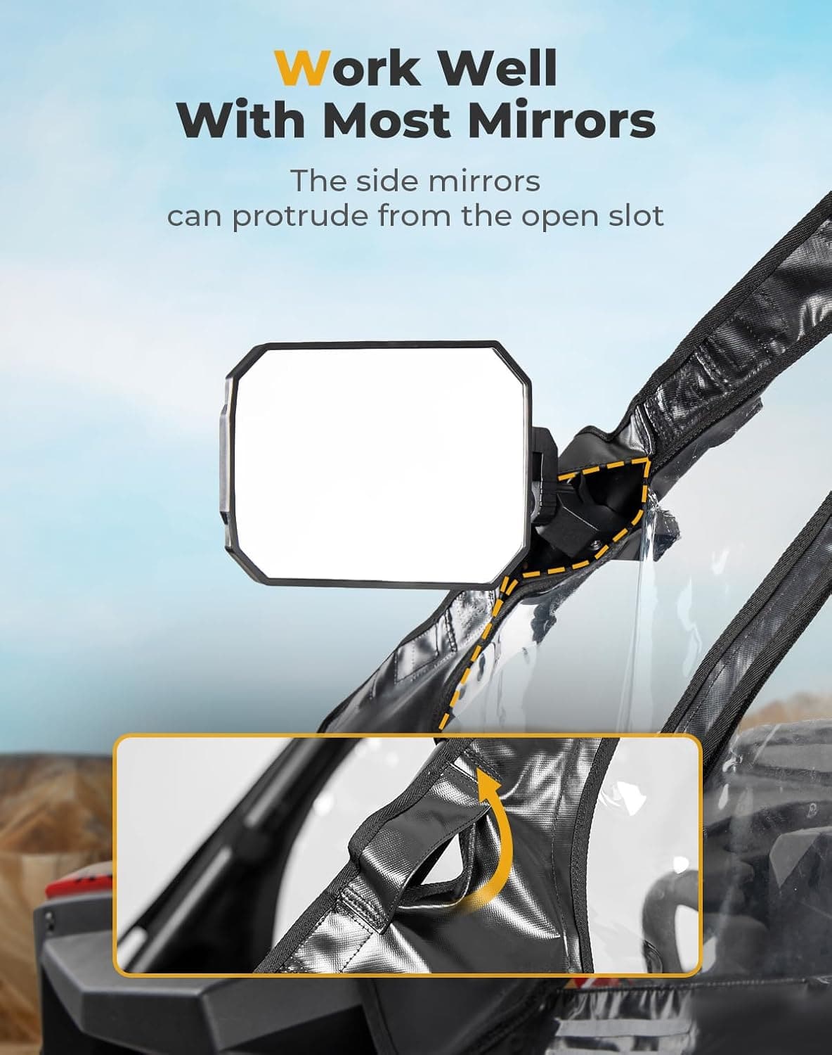 Upper Doors Soft Cab Enclosures for Polaris RZR PRO R 2022-2024 - Kemimoto