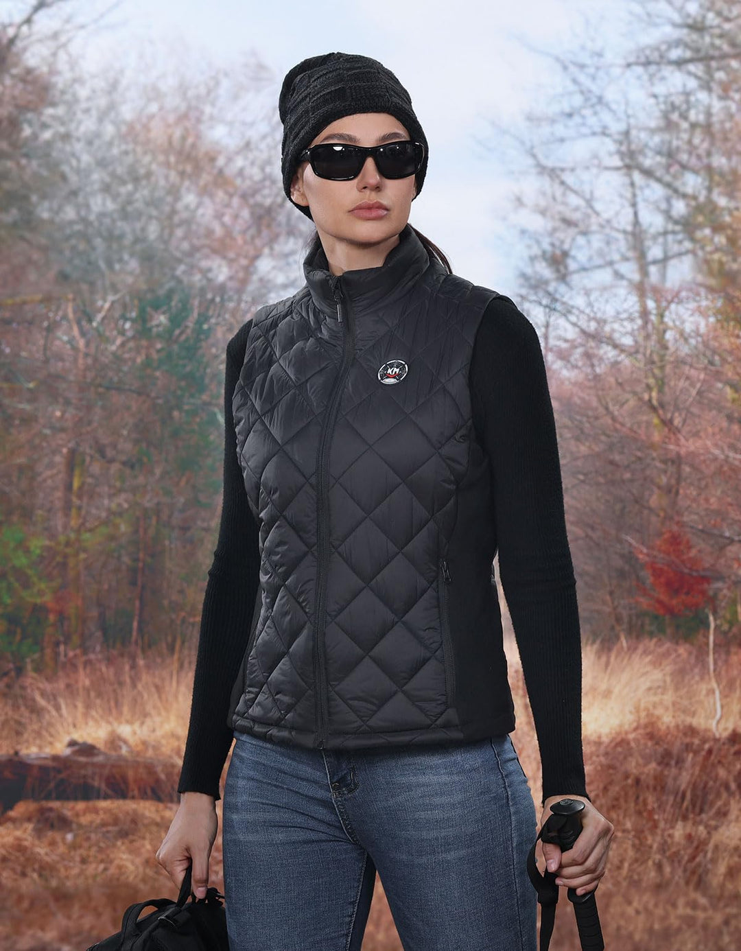 Women’s Heated Quilted Vest with APP Control & 10000mAh Battery Pack