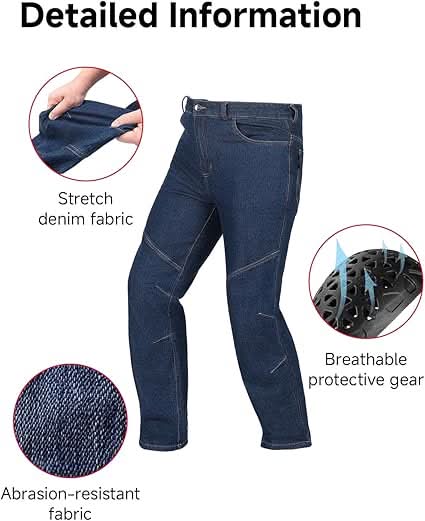 KEMIMOTO Stretch Fabric Casual Motorcycle Jeans For Motorcycle - Kemimoto