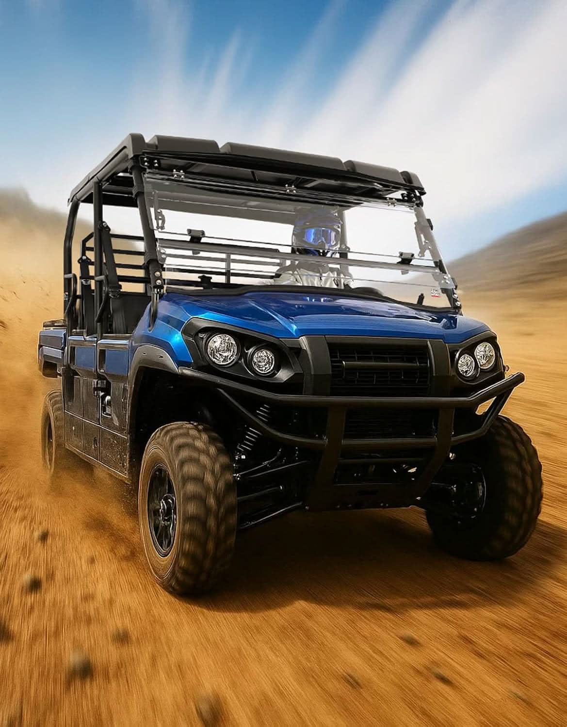 3-in-1 Flip Windshield For Kawasaki Mule Pro FXT – Kemimoto