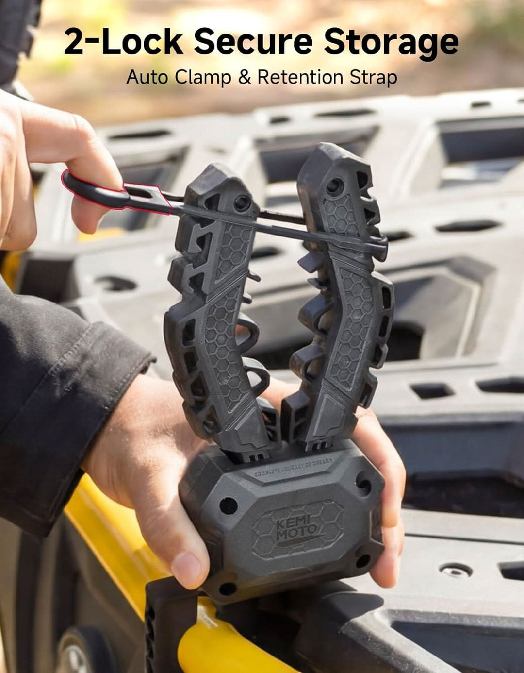 Tool Rack Mount for ATV/UTV Hunting Gear(0.75-1.25 in Round Tubes) - Kemimoto