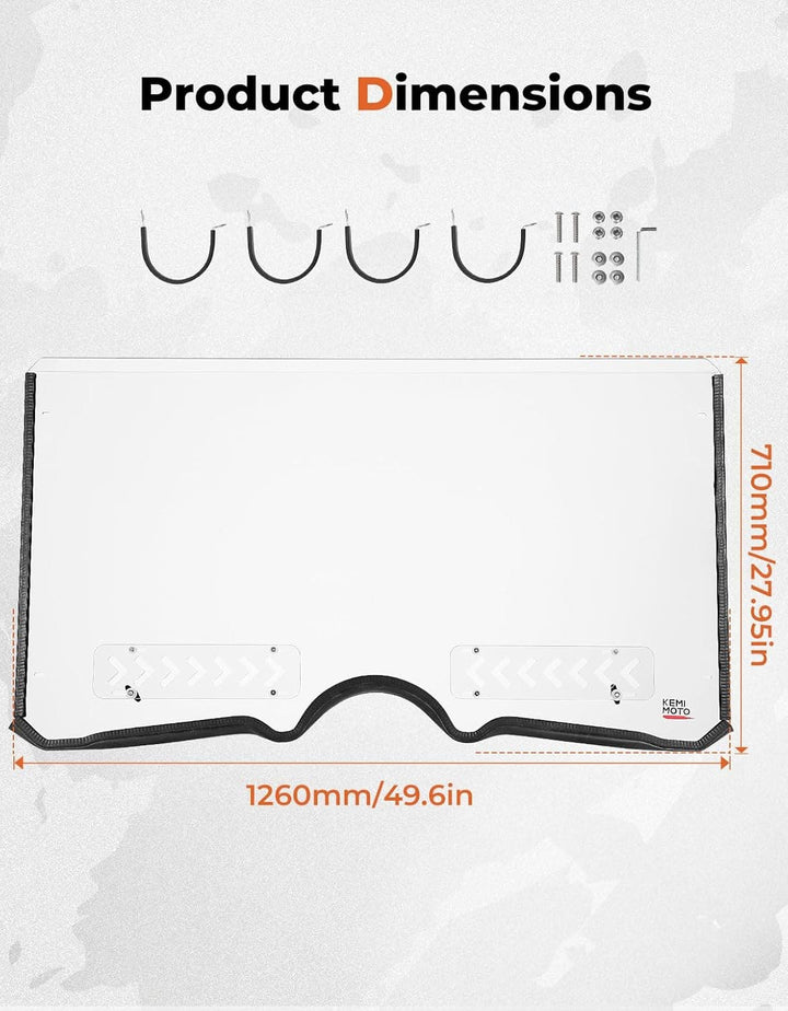 Full Windshield for Rhino 450 /660 /700 2004-2013 - Kemimoto