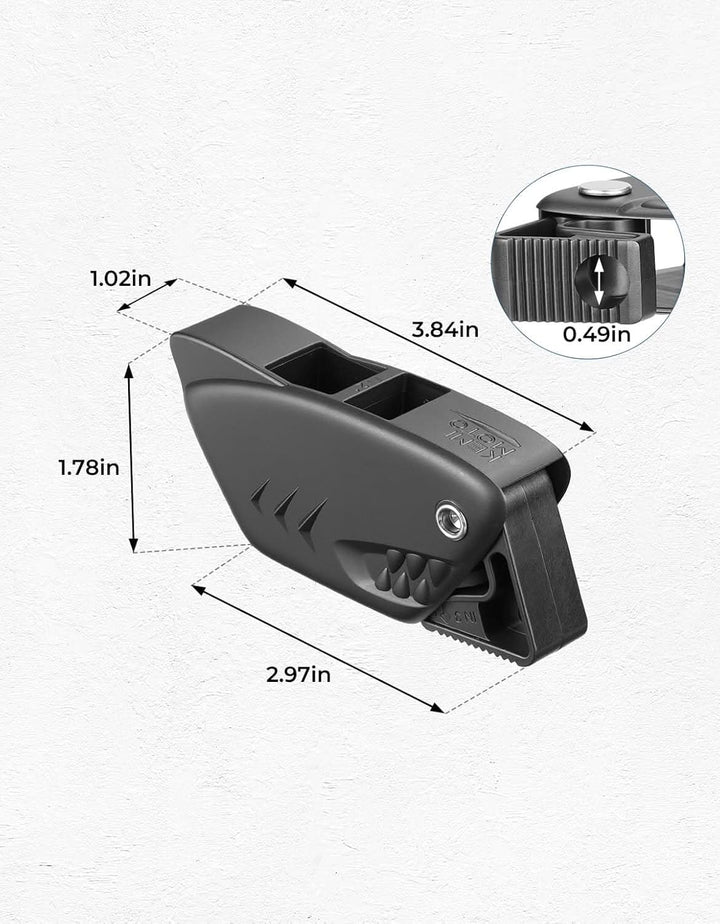 Shark-Shaped Boat Fender Clips for Quick Release Bumper Adjustment, 2/4-Pack - Kemimoto