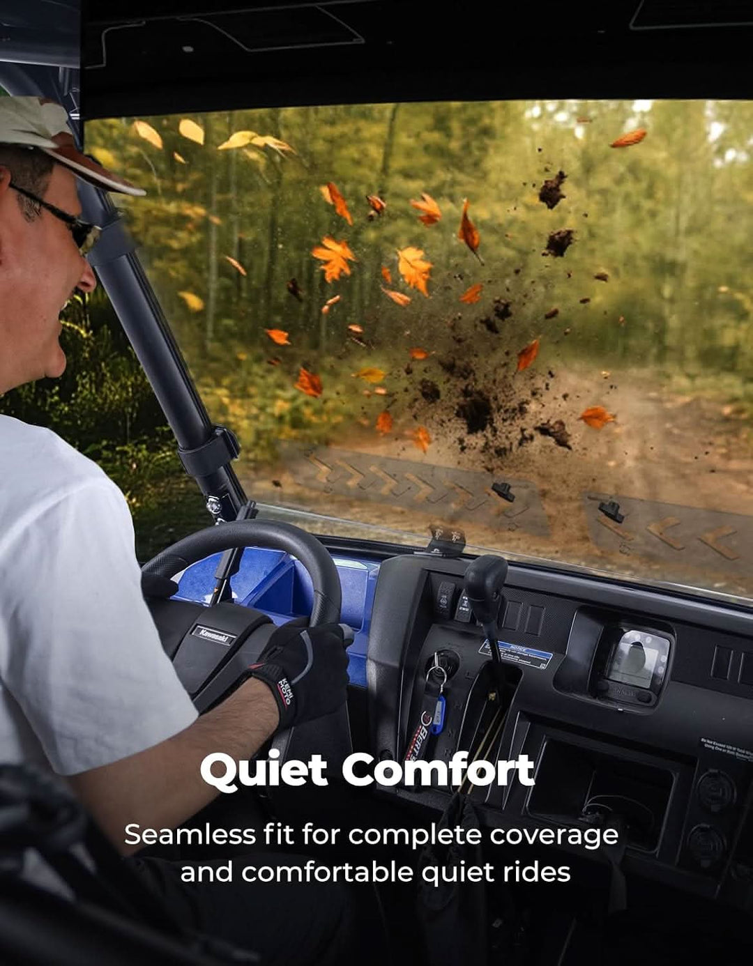 PC Vented Windshield for Kawasaki Mule Pro - Kemimoto