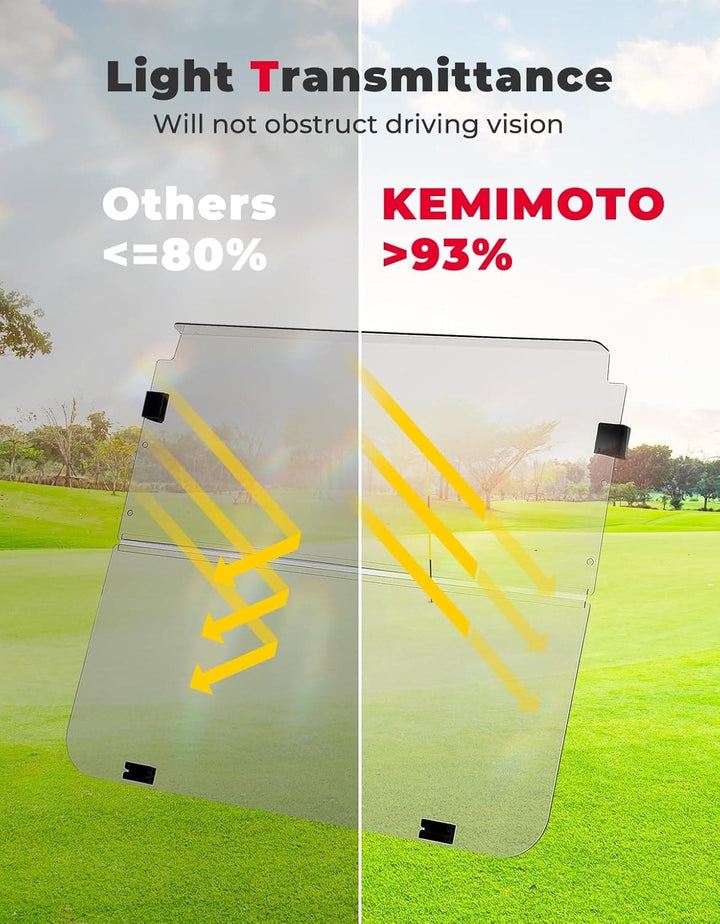 Foldable Golf Cart Windshield for G22 (2003-2006) Tinted - Kemimoto