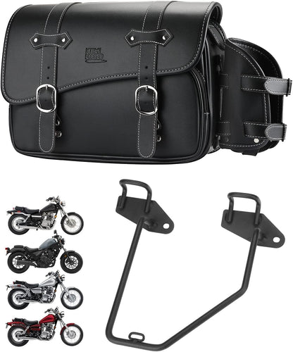 Motorcycle Leather Saddlebag for Rebel 250,300,500 - Kemimoto