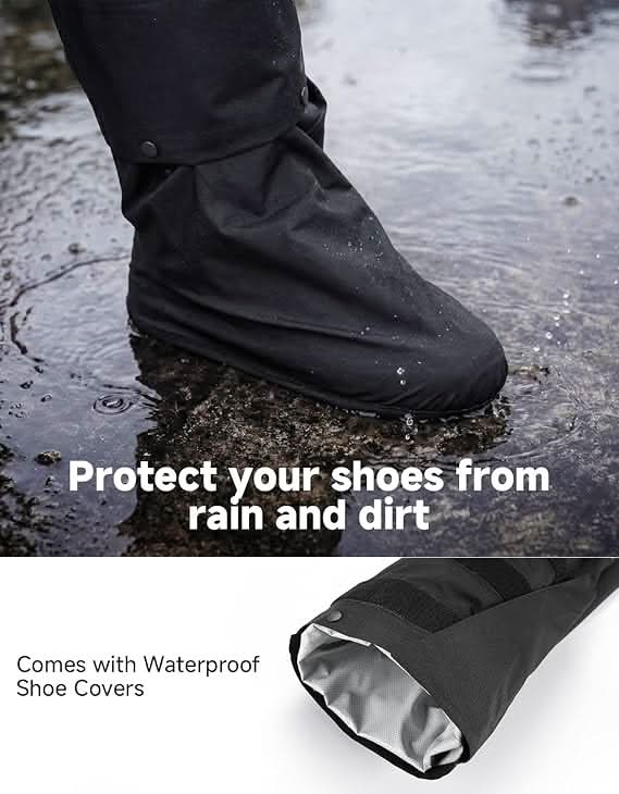 KEMIMOTO  Waterproof Lightweight Outdoor Rain Pants with Carry Bag for Cycling, Hiking, Camping, Golf - Kemimoto
