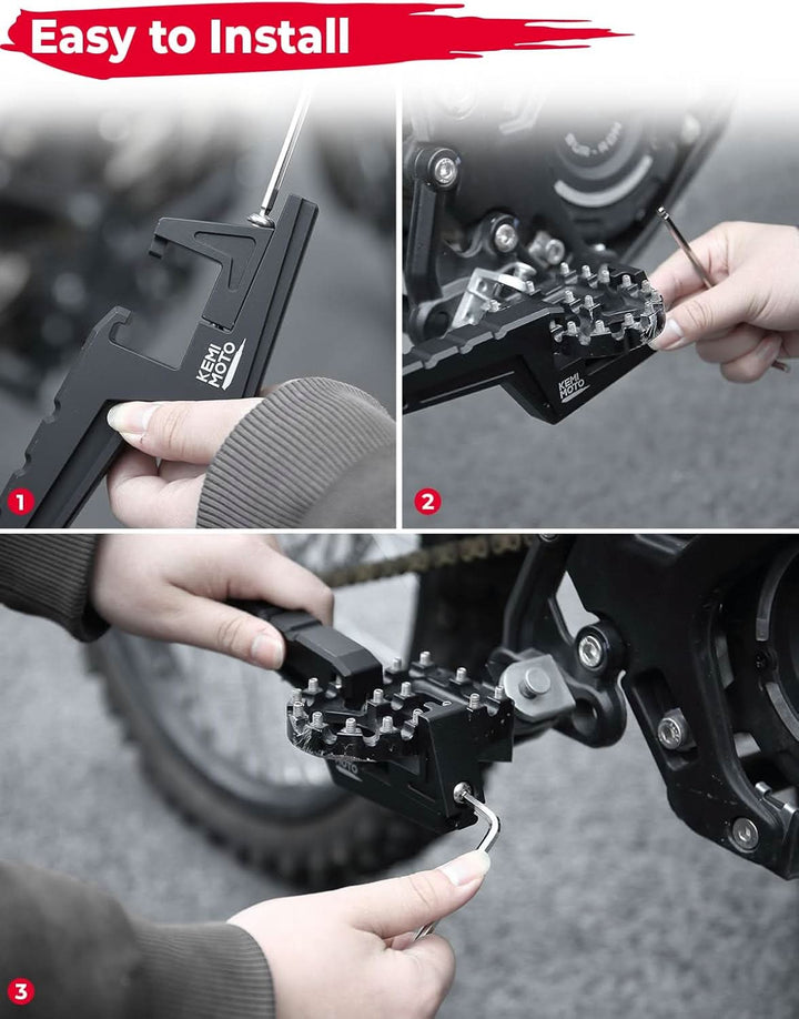 Universal Passenger Footpegs for Enduros and Surron Segway X160|X260 - Kemimoto