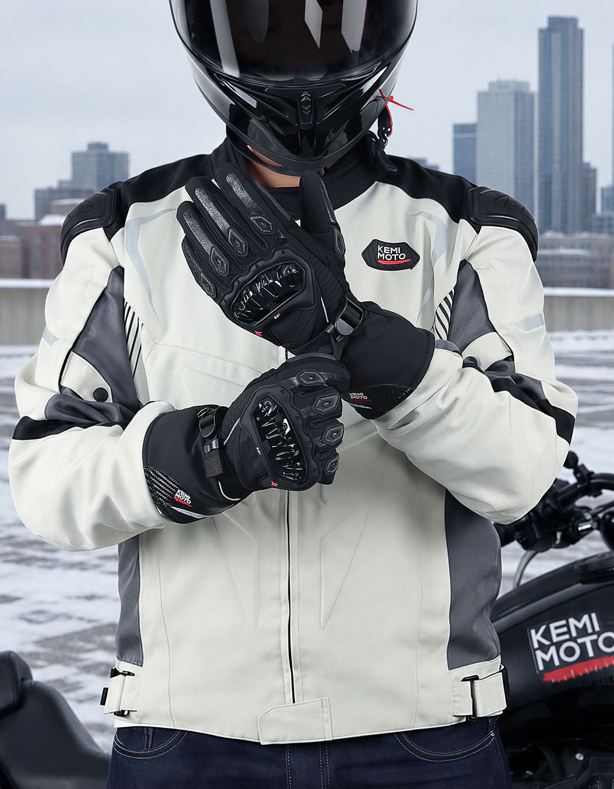 Rainproof Riding Warm Gloves with Touchscreen for Motorcycle Riding, ATV, UTV, Snowmobile