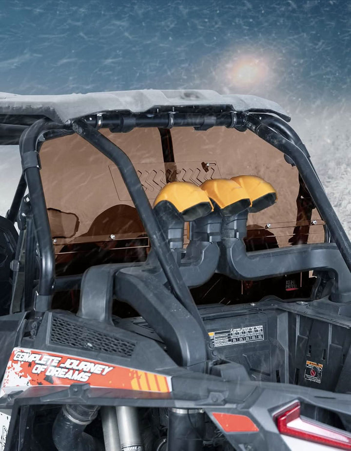 Tinted Rear Windshield with Vented Window for Polaris RZR XP 1000 & XP4 1000 (2014–2023) - Kemimoto