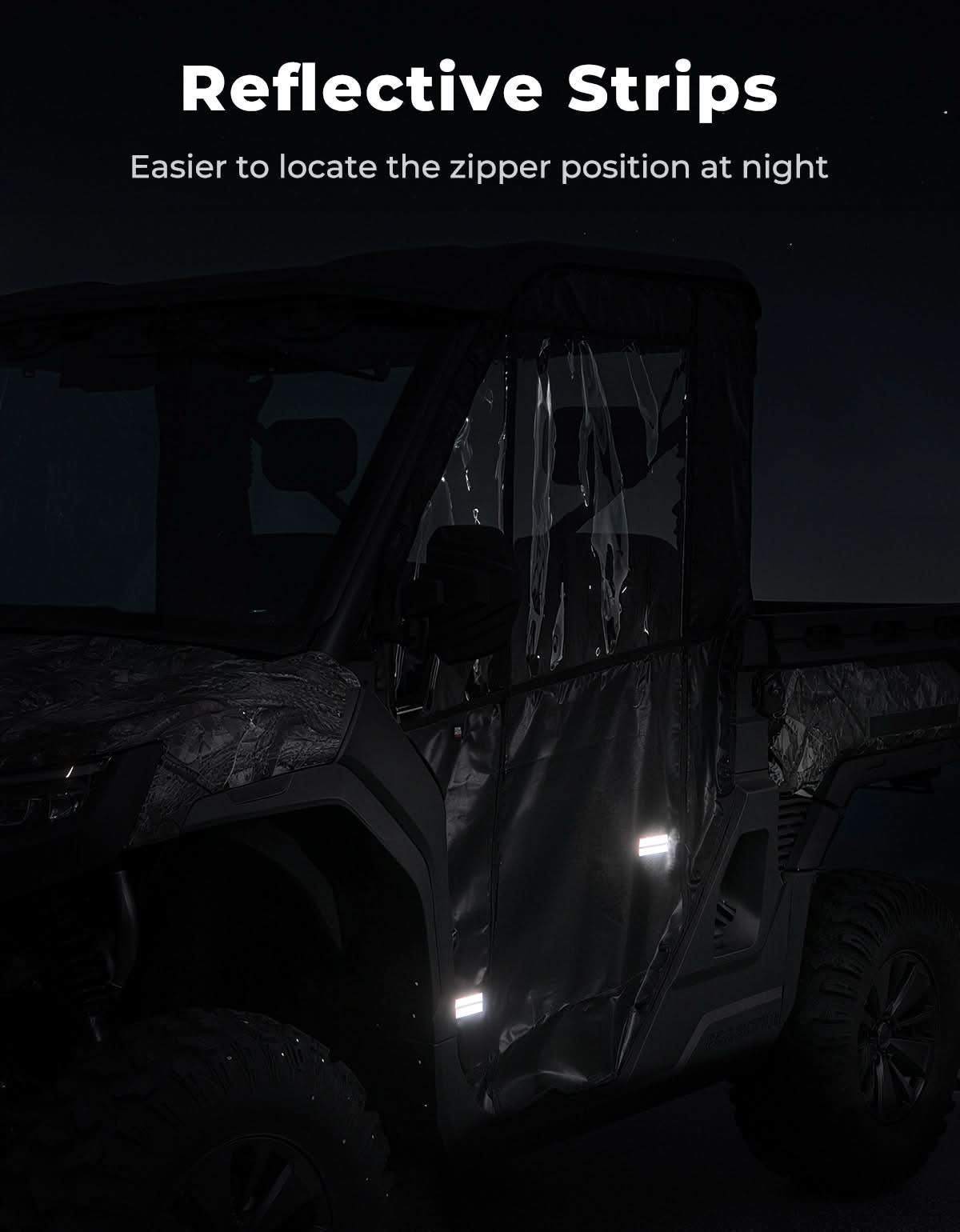 UTV Soft Full Doors Cab Enclosure for CFMOTO UFORCE U10 Pro - Kemimoto