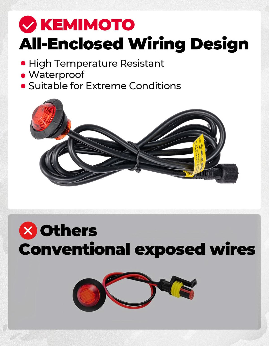 UTV/ATV Universal Turn Signal Kit with Horn & Hazard Lights - Kemimoto