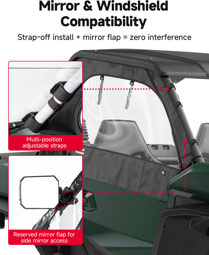 Soft Cab Enclosure Doors For Can-Am Commander(2021–2026)