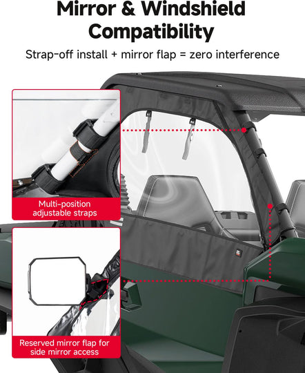 Soft Cab Enclosure Doors For Can-Am Commander(2021–2026)