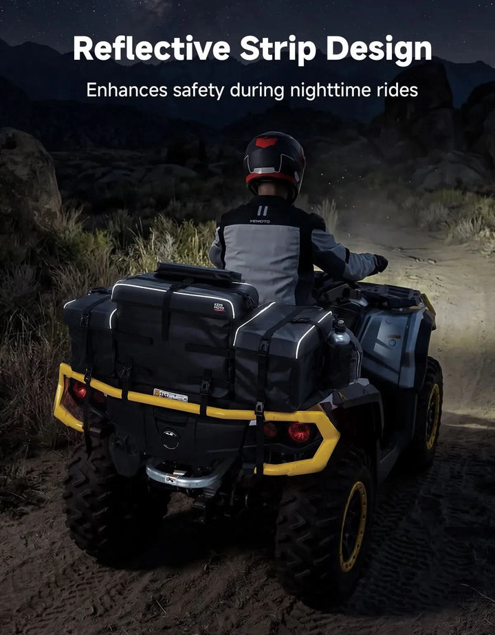 Upgraded 85L ATV Bag with Cooler, Built-in Metal Support Frame