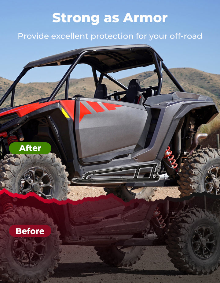 Heavy Duty Steel Nerf Bars Rock Sliders for Polaris RZR XP 1000/ XP 4 1000 2024-2025 - Kemimoto