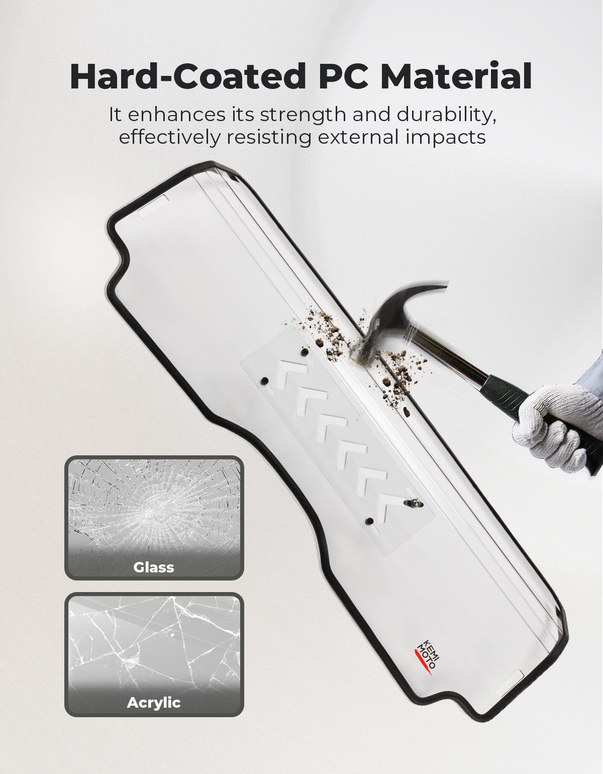 Rear Windshield w/Sliding Window for 2023+ CFMOTO ZForce 950 Sport | 800Trail - Kemimoto