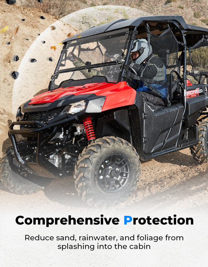 UTV Flip Up Windshield for Pioneer 700/700-4 2014-2025 - Kemimoto