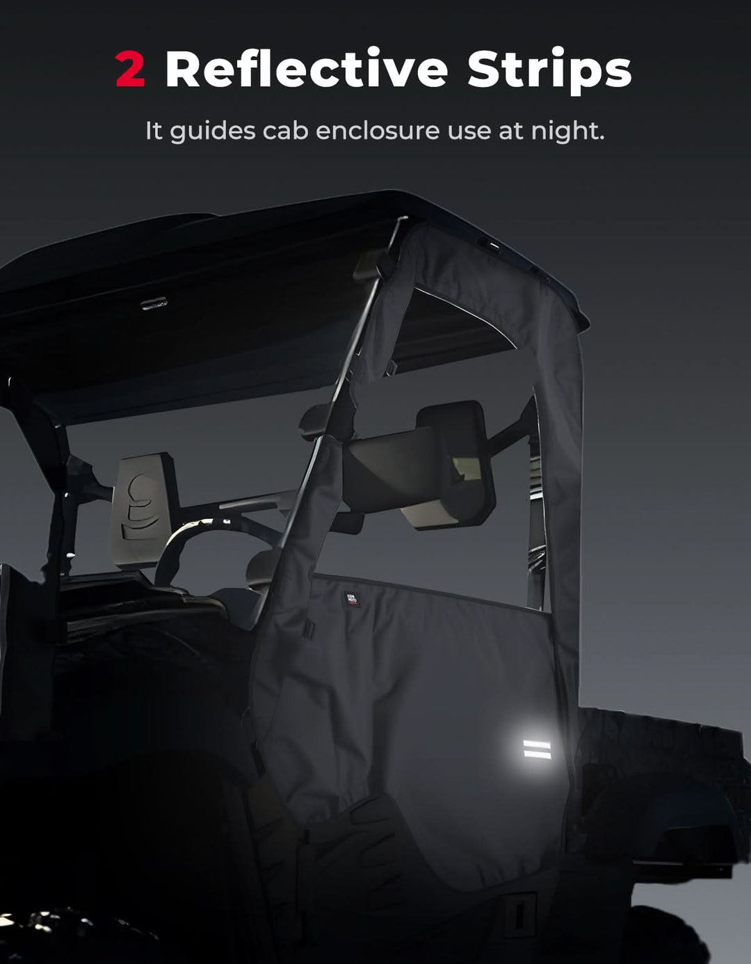 UTV Soft Doors for Hisun, Coleman, Axis, Massimo 500/700 – Waterproof Windproof Cab Enclosure - Kemimoto
