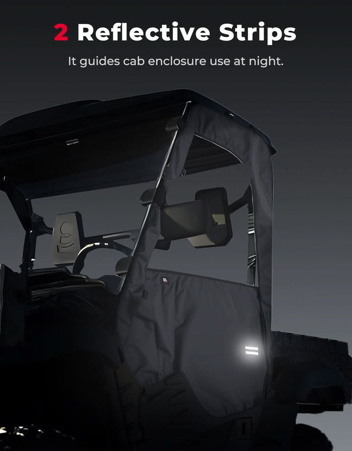 UTV Soft Doors for Hisun, Coleman, Axis, Massimo 500/700 – Waterproof Windproof Cab Enclosure - Kemimoto