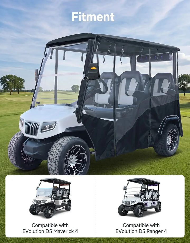 Golf Cart Enclosure For Evolution D5 Maverick Ranger 4