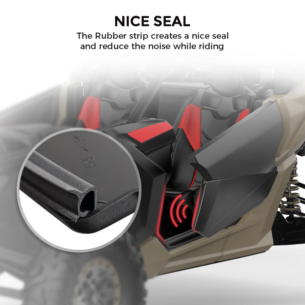 Front Lower Door Inserts & Plastic Roof For Can-Am Maverick X3 - Kemimoto