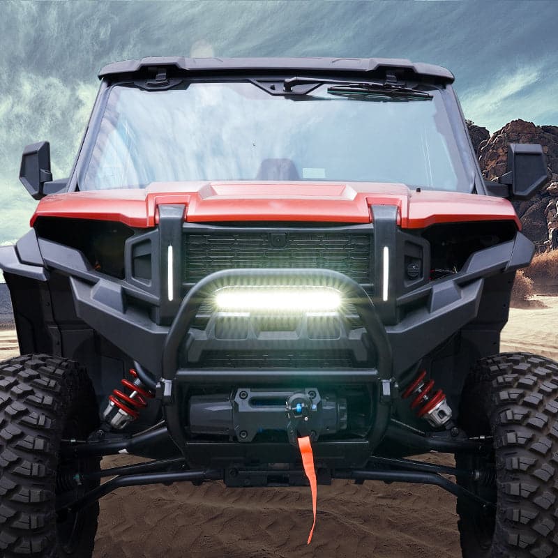 Front Mesh Grill with Accent Light for Polaris XPEDITION ADV/XP - Kemimoto