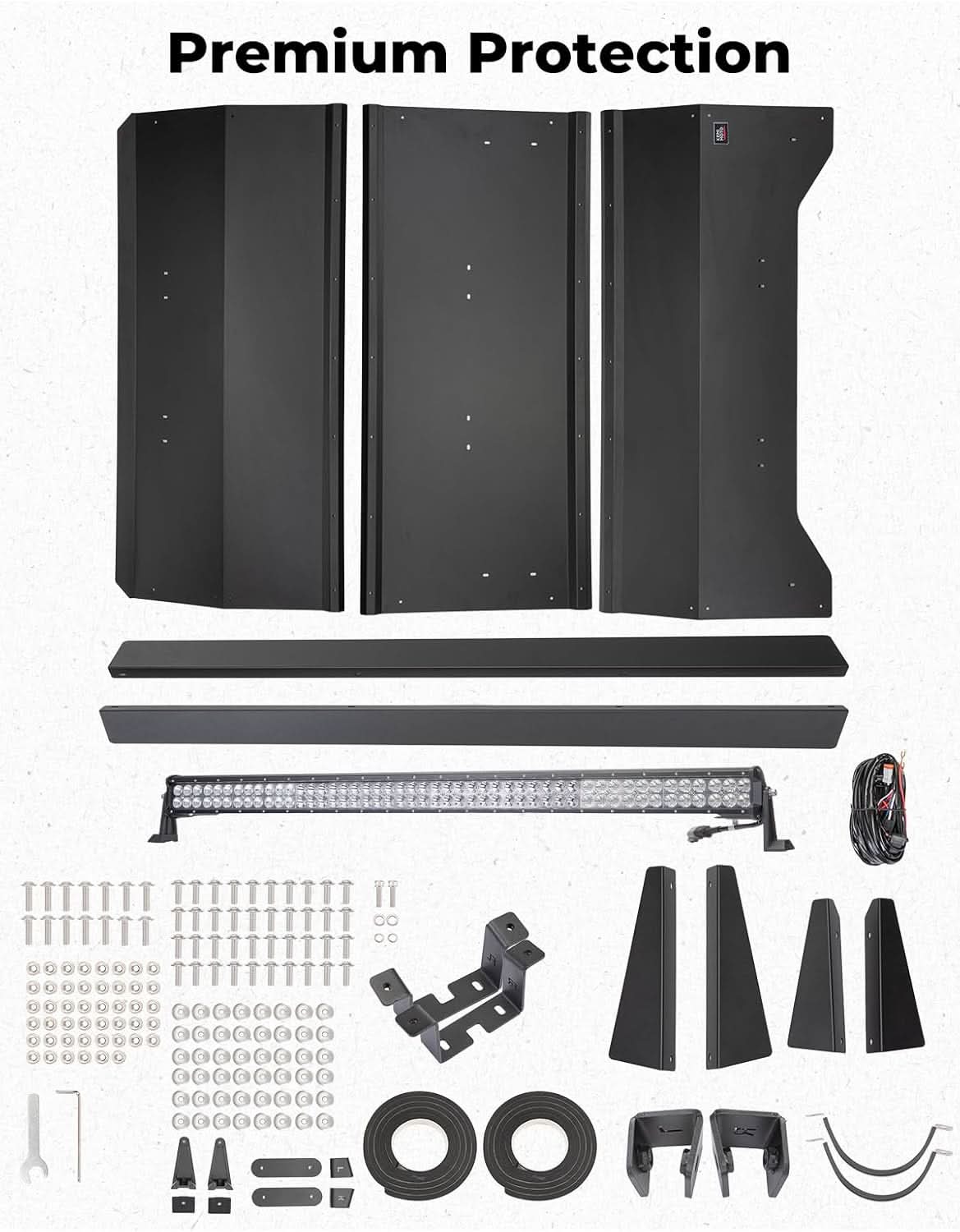 Aluminum Roof with LED Light Bar for Can-Am Maverick X3 MAX - Kemimoto