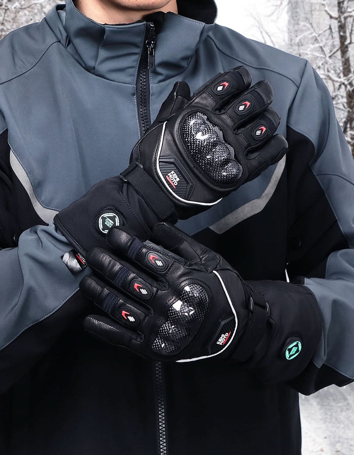 Heated Motorcycle Gloves Men Women 7.4V Battery Waterproof Touchscreen