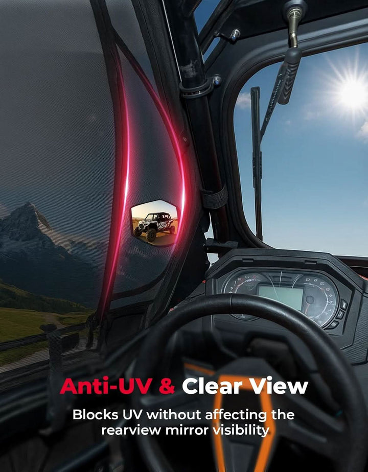 Window Mesh with Steel Frame for 2019-2023 Polaris RZR XP4 1000/ 2019+ Polaris RZR XP - Kemimoto