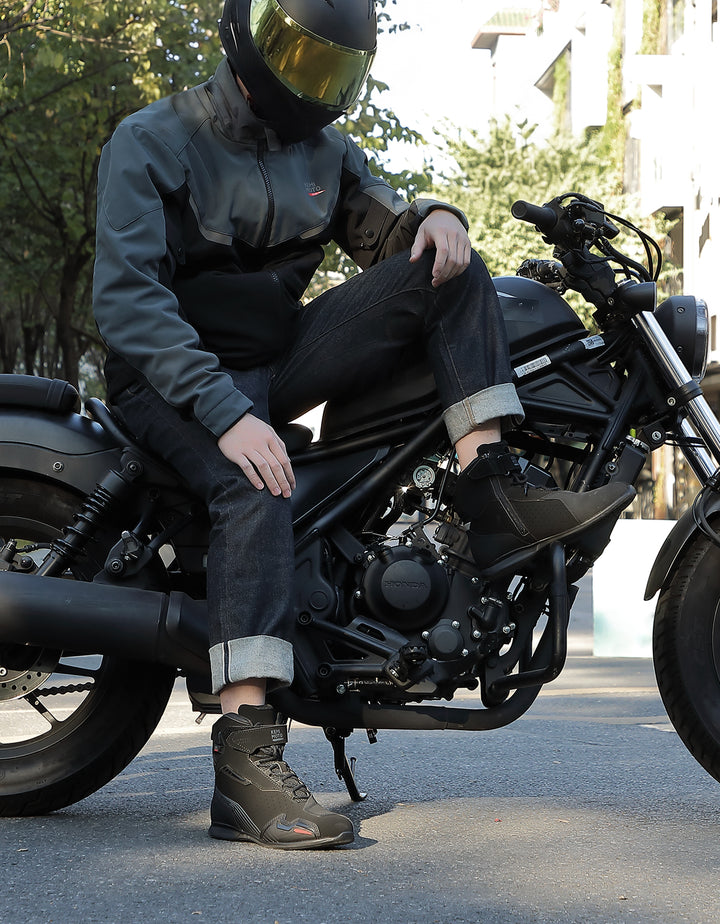 Men’s Ankle Motorcycle Boots For Riding & Travel - Kemimoto