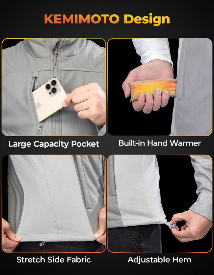 Mercerized Velvet Heated Vest with Battery Pack Included