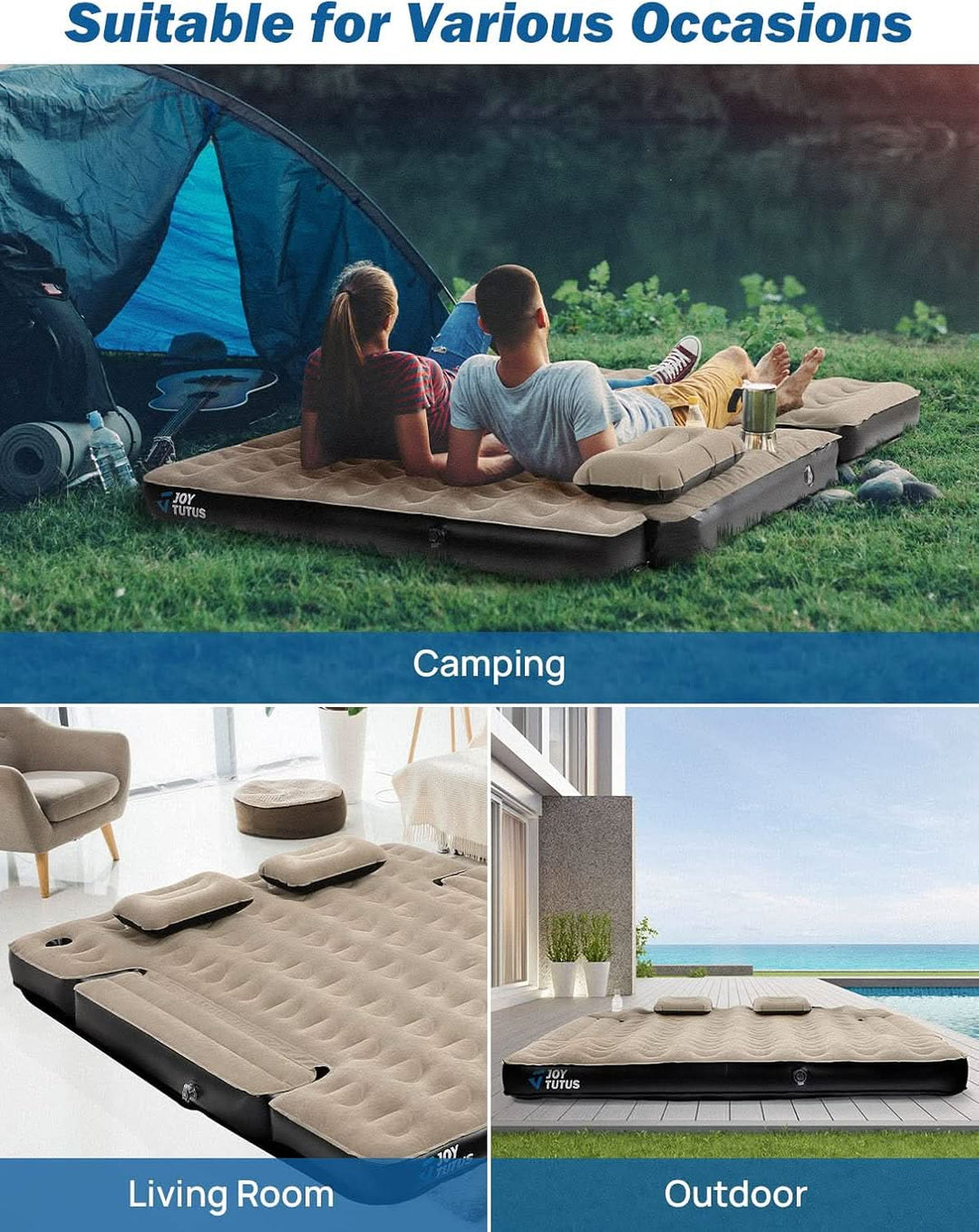 JOYTUTUS Truck Bed Air Mattress for 6-6.5Ft - Kemimoto
