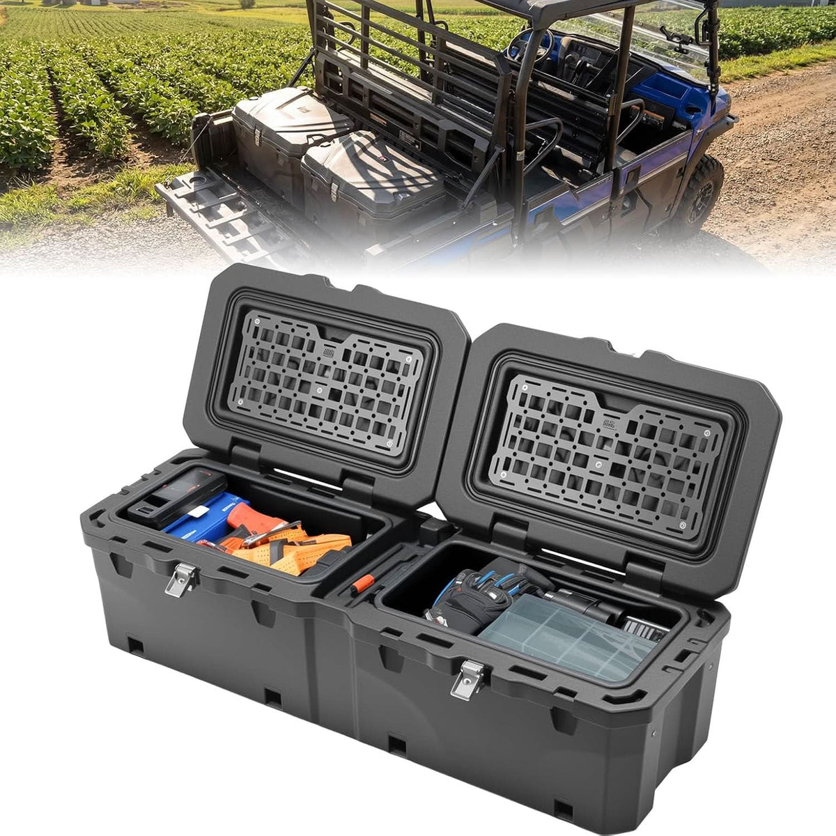 UTV Bed Storage Box 110L For Kawasaki Mule Pro|SX - Kemimoto