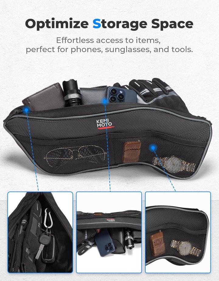 Front Upper Door Bags for Polaris General 1000/4 1000 2016-2024, 2PCS - Kemimoto