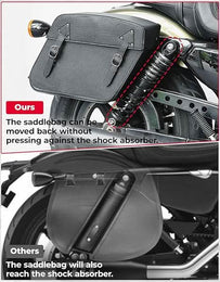 Motorcycle Leather Saddle Bags for Sportster 883 - Kemimoto