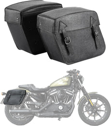 Motorcycle Leather Saddle Bags for Sportster 883 - Kemimoto